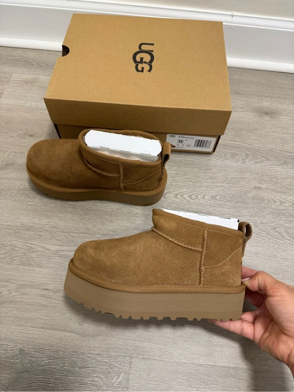 New Kids Ugg Classic Ultra Mini Platform Chestnut Brown